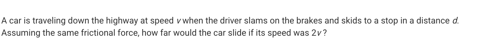 <p>A. d/4</p><p>B. d/2</p><p>C. d</p><p>D. 2d</p><p>E. 4d</p>