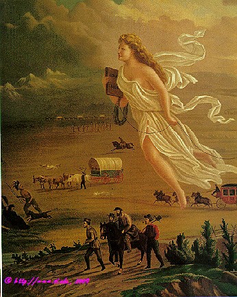 A notion held by a nineteenth-century Americans that the United States was destined to rule the continent, from the Atlantic the Pacific.