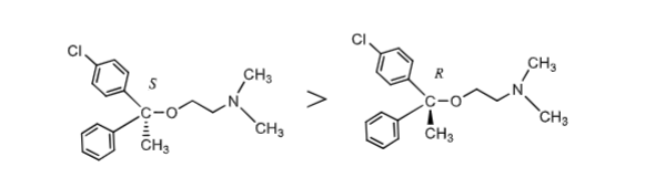 <p>which enantiomer of ethanolamine ethers is more potent?</p>