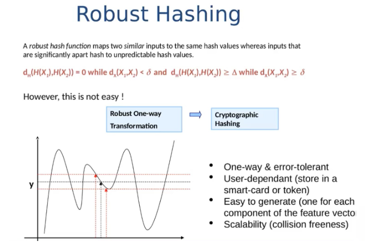 Biometric protection template scheme: Robust hashing