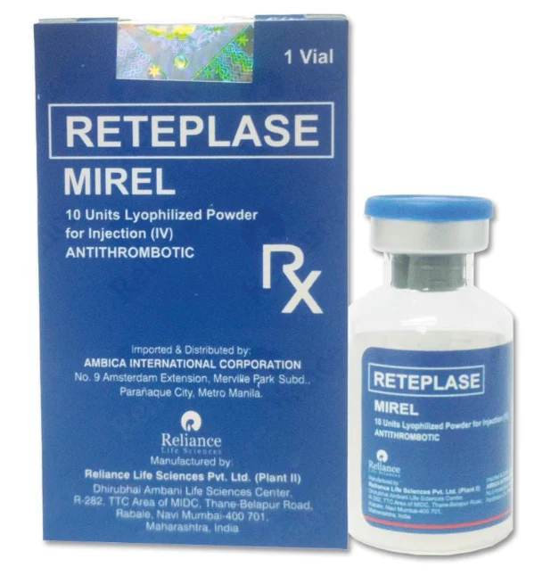 <ul><li><p><mark data-color="#8abdff" style="background-color: rgb(138, 189, 255); color: inherit;">Brand Name: Retavase</mark></p></li><li><p>Deletion mutant of tPA (lacks first 172 aa)</p></li><li><p>↓ fibrin specificity but <strong><u>longer half-life: 14–18 min</u></strong></p></li><li><p>Use: Acute MI</p></li><li><p>Off-label: catheter occlusions, DVT</p></li></ul><p></p>
