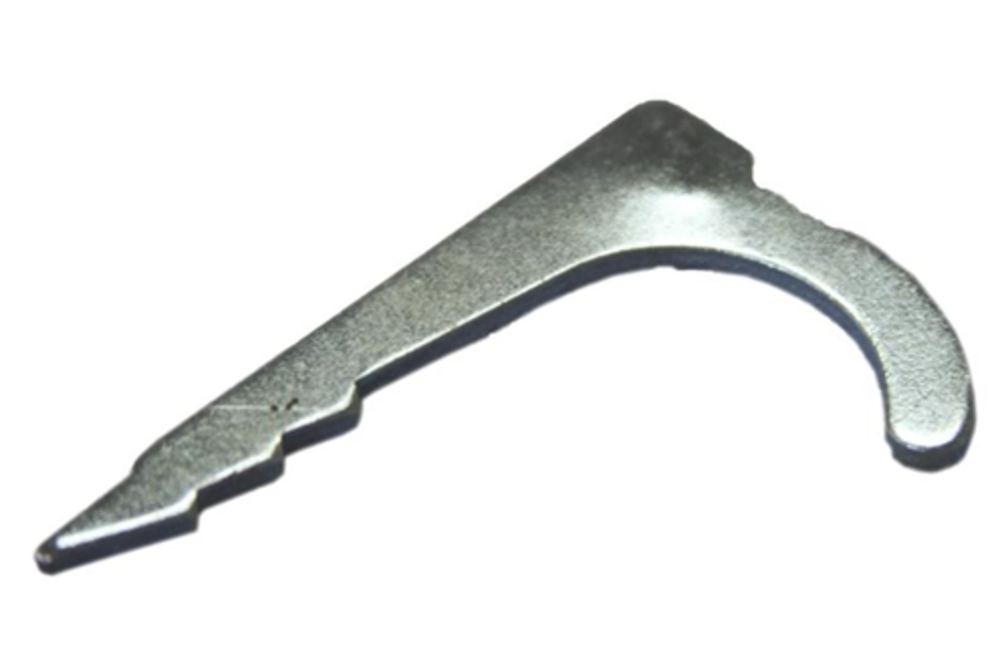 <p>Made of die cast zinc, it is driven into wood with a hammer with conduit resting in curved end.</p>