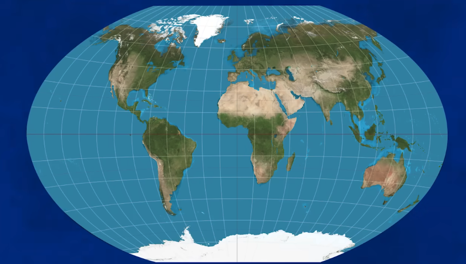 <p>a compromise projection that minimizes distortion of area, direction, and distance. It is commonly used in world maps. </p>
