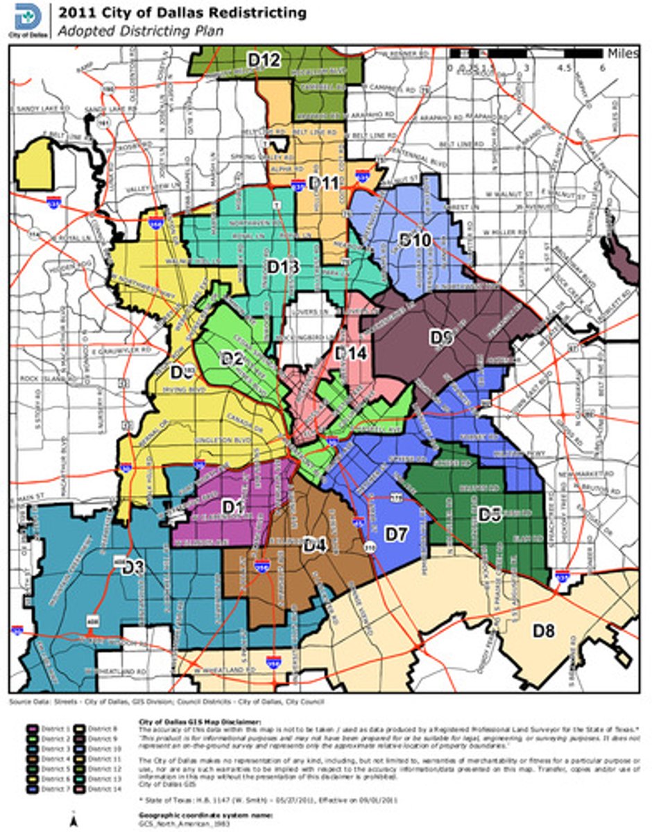 <p>dividing an area into zones or sections reserved for different purposes such as residence and business and manufacturing etc</p>