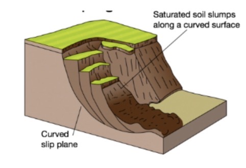 <p>Which type of mass movement is shown?</p>