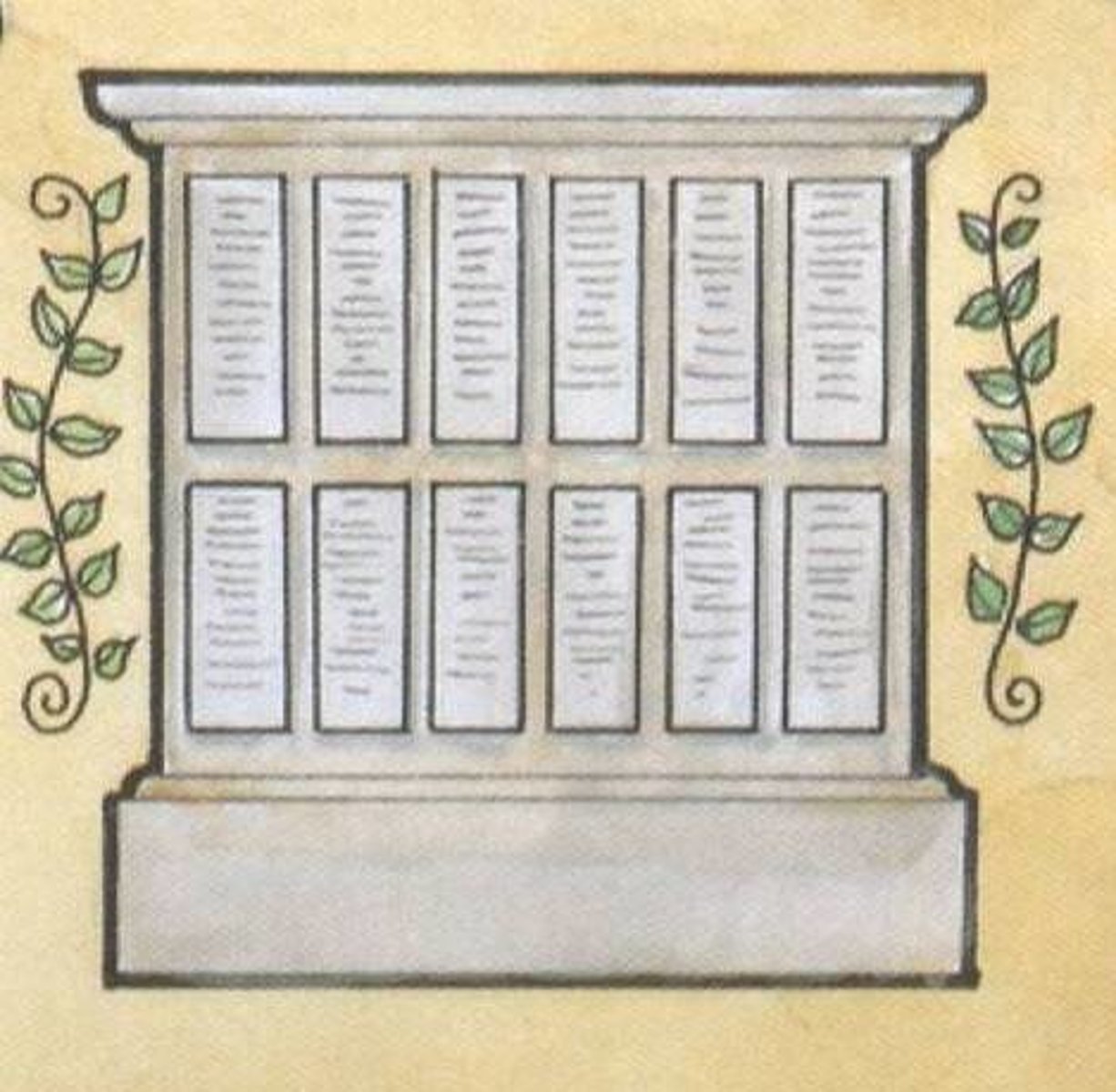 <p>an early system of rules, laws, and punishments in ancient Rome</p>