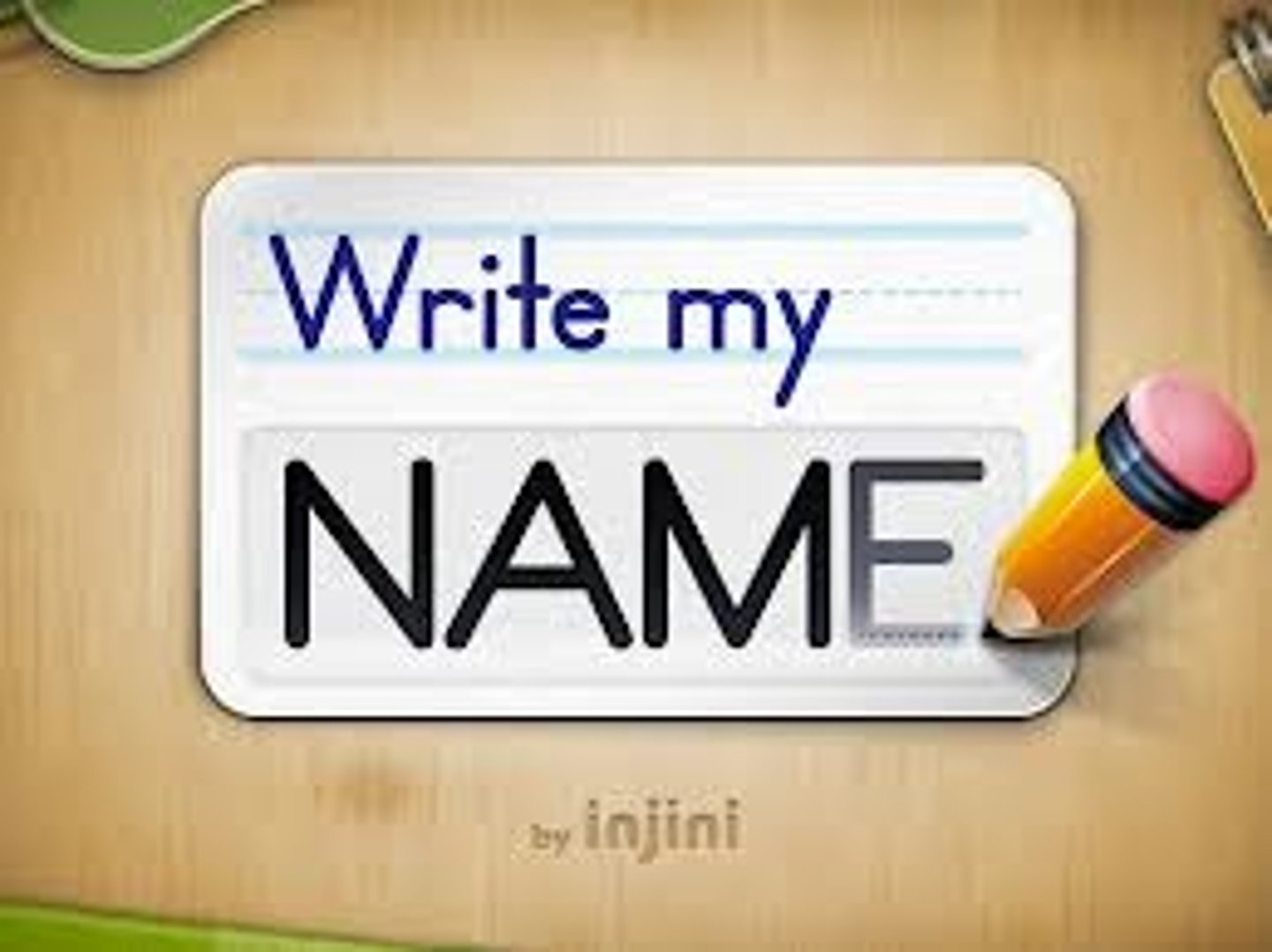 <p>How do you write your name?</p>