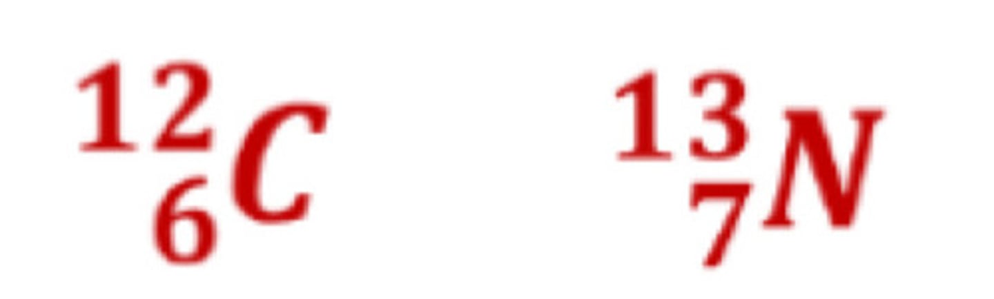 <p>same number of neutrons</p>
