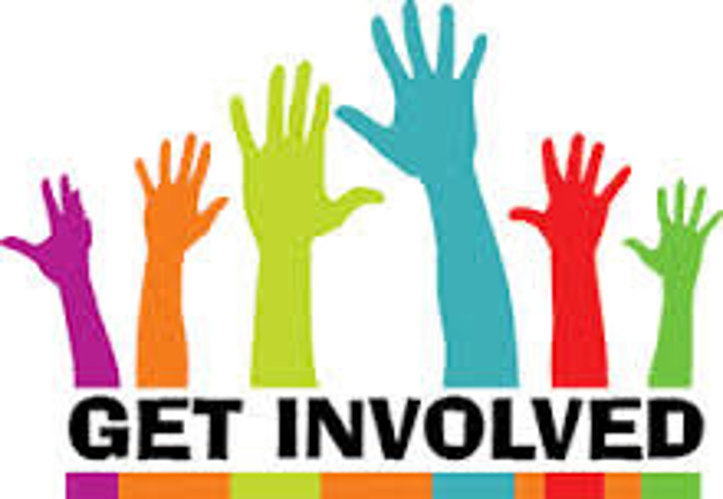 <p>to take part/get involved</p>