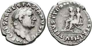 <p><span style="color: rgb(109, 158, 235)">Denarius of Vespasian, 69/70 CE </span></p>