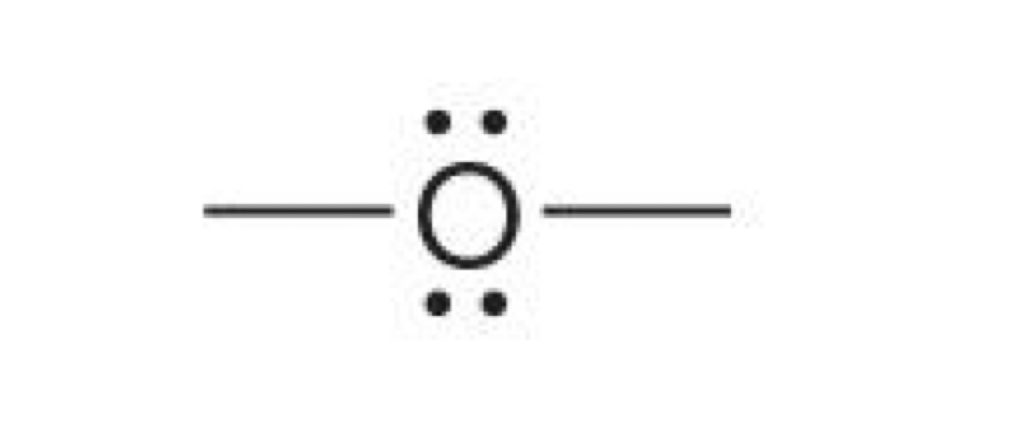 <p>Oxygen with 2 bonds and 2 lone pairs </p>