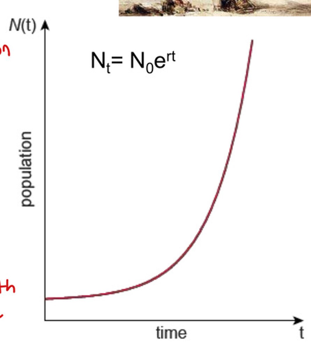 <p>dN/dt = (b-d)N = rN</p>