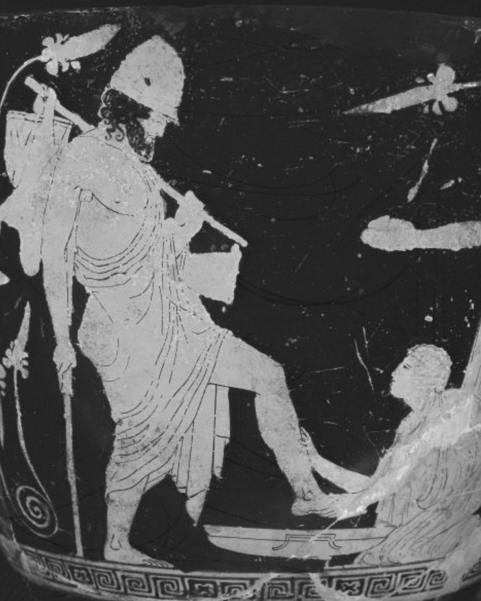 <p>Who is washing Odysseus’ feet? (Figure 19.2)</p>