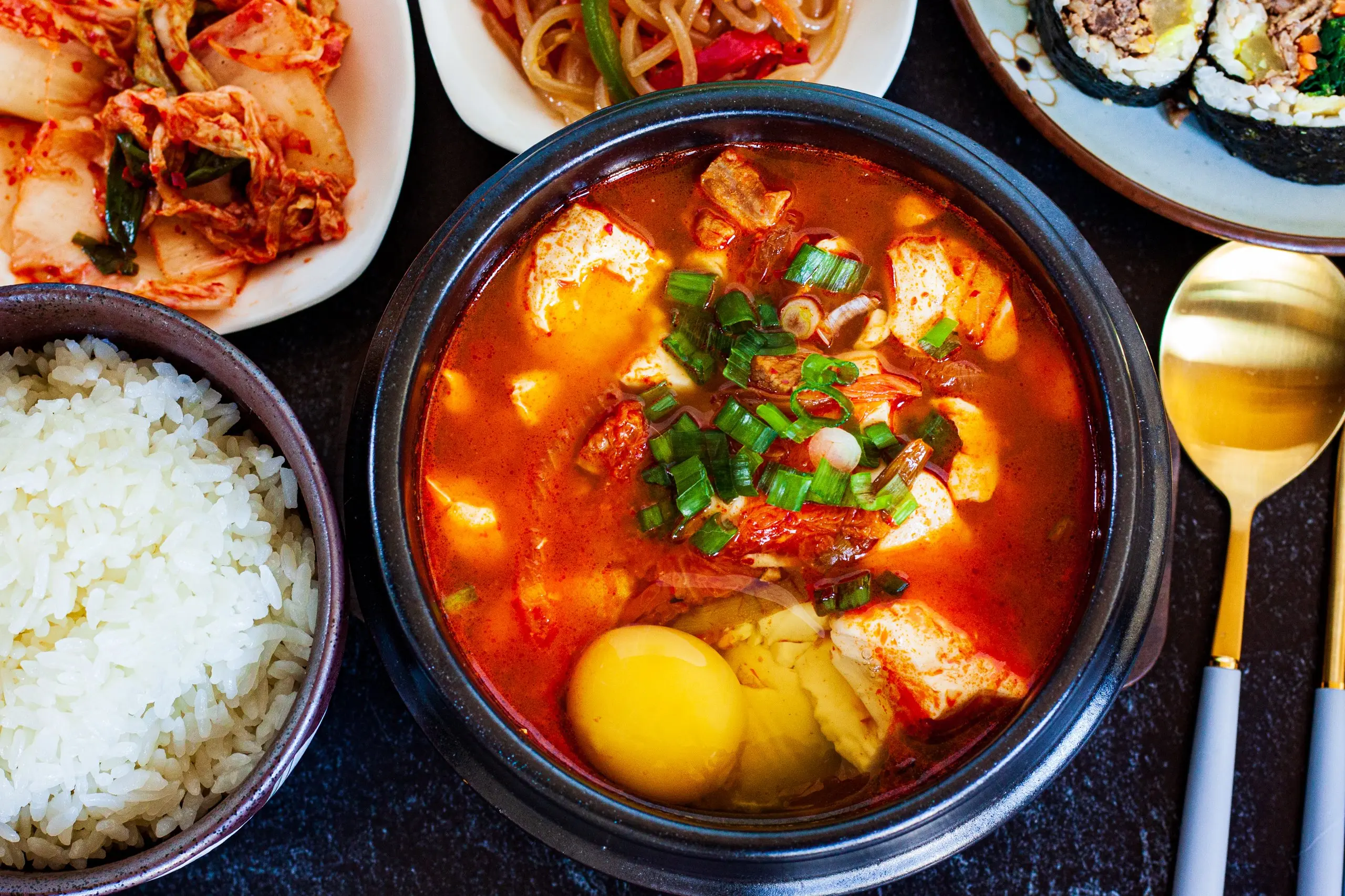 <p>soft tofu soup (spicy)</p>
