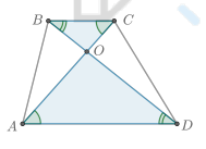 <p>Что известно о треугольниках AOD и COB?</p>