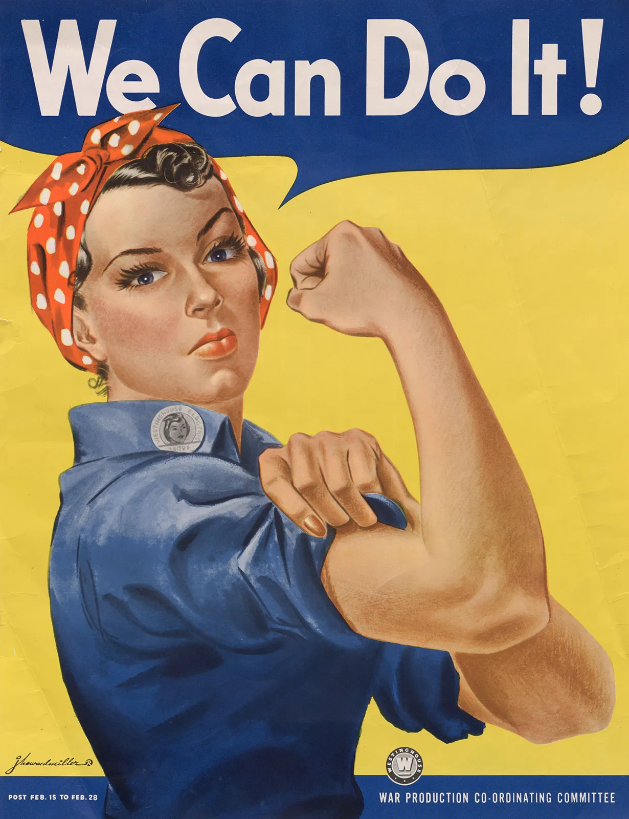 <p>the star of a campaign aimed at recruiting female workers for defense industries during WWll</p>