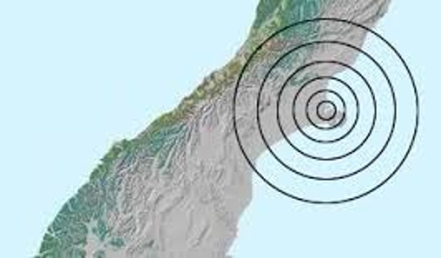 <p>Point directly above focus on the earths surface</p>