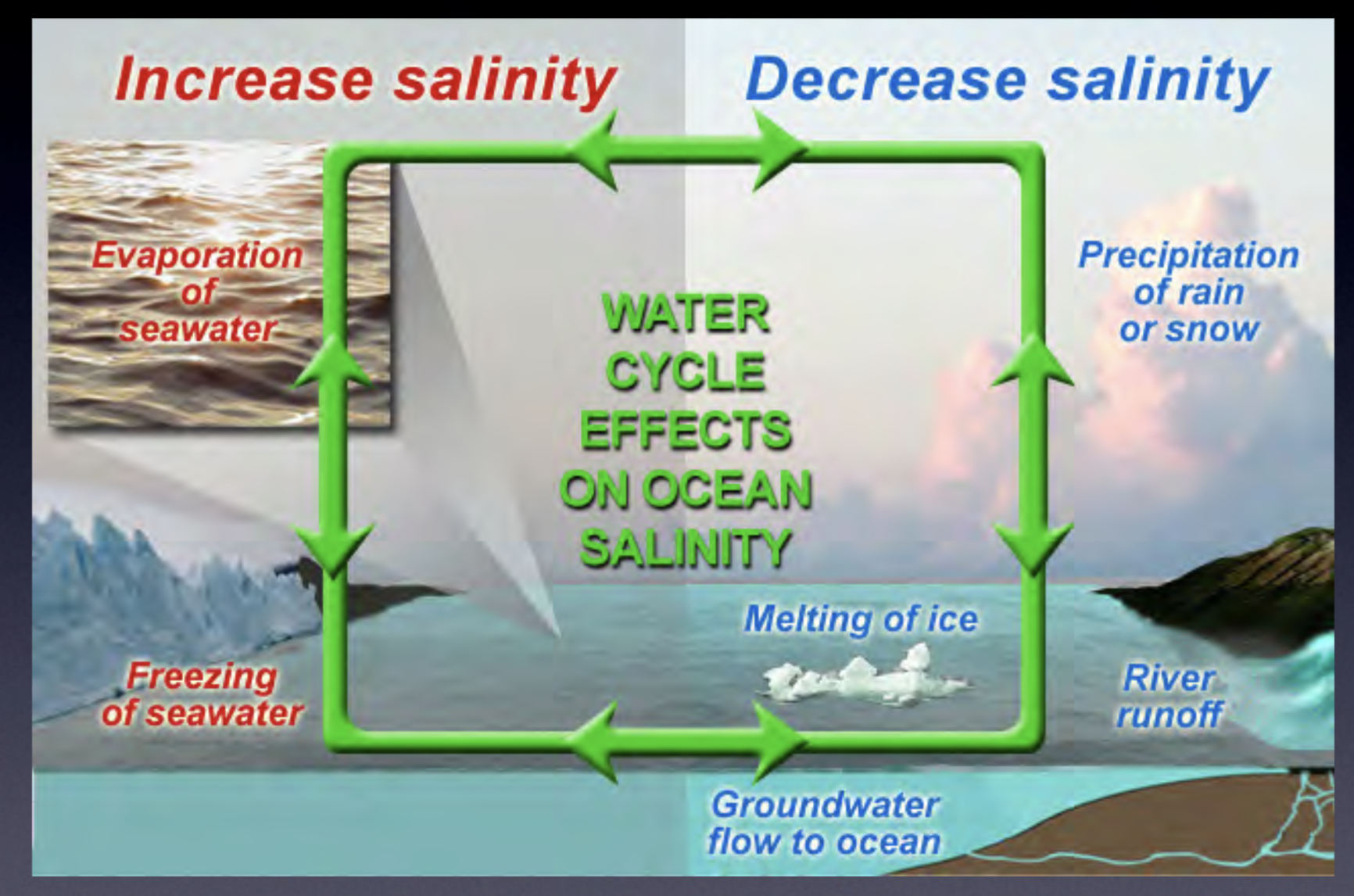 <p>Add or remove water (less water = higher salinity)</p>
