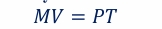 <ul><li><p>M = money supply </p></li><li><p>V = velocity of money </p></li><li><p>P = price level </p></li><li><p>T = transactions or output </p></li><li><p>if we hold the left constant, this implies a negative relationship between P and Y </p><ul><li><p>ie if price goes up, transactions will go down and vice versa </p></li></ul></li></ul><p></p>
