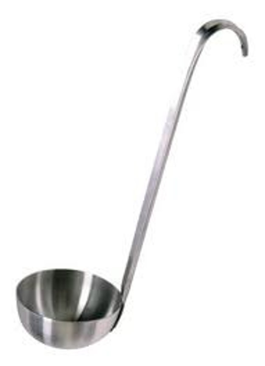 <p>soup ladle</p>