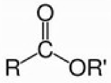 <p>ester group (alcohol + carboxylic acid with water removed)</p><p>-ly … -oate</p>