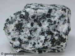 Origin: Intrusive, slow cooling
Texture: Phaneritic
Composition: Intermediate