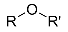 <p>Oxygen with 2 R groups (carbon)</p>