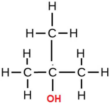 <p>OH attached to a C with THREE other Cs</p>