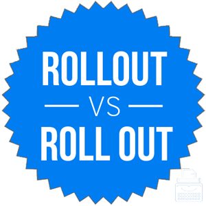 <p>spouštět (<em>program, službu)</em>, zavádět (<em>výrobek, službu apod.)</em></p><p><em>roll out - sloveso X rollout - podst. jméno</em></p>
