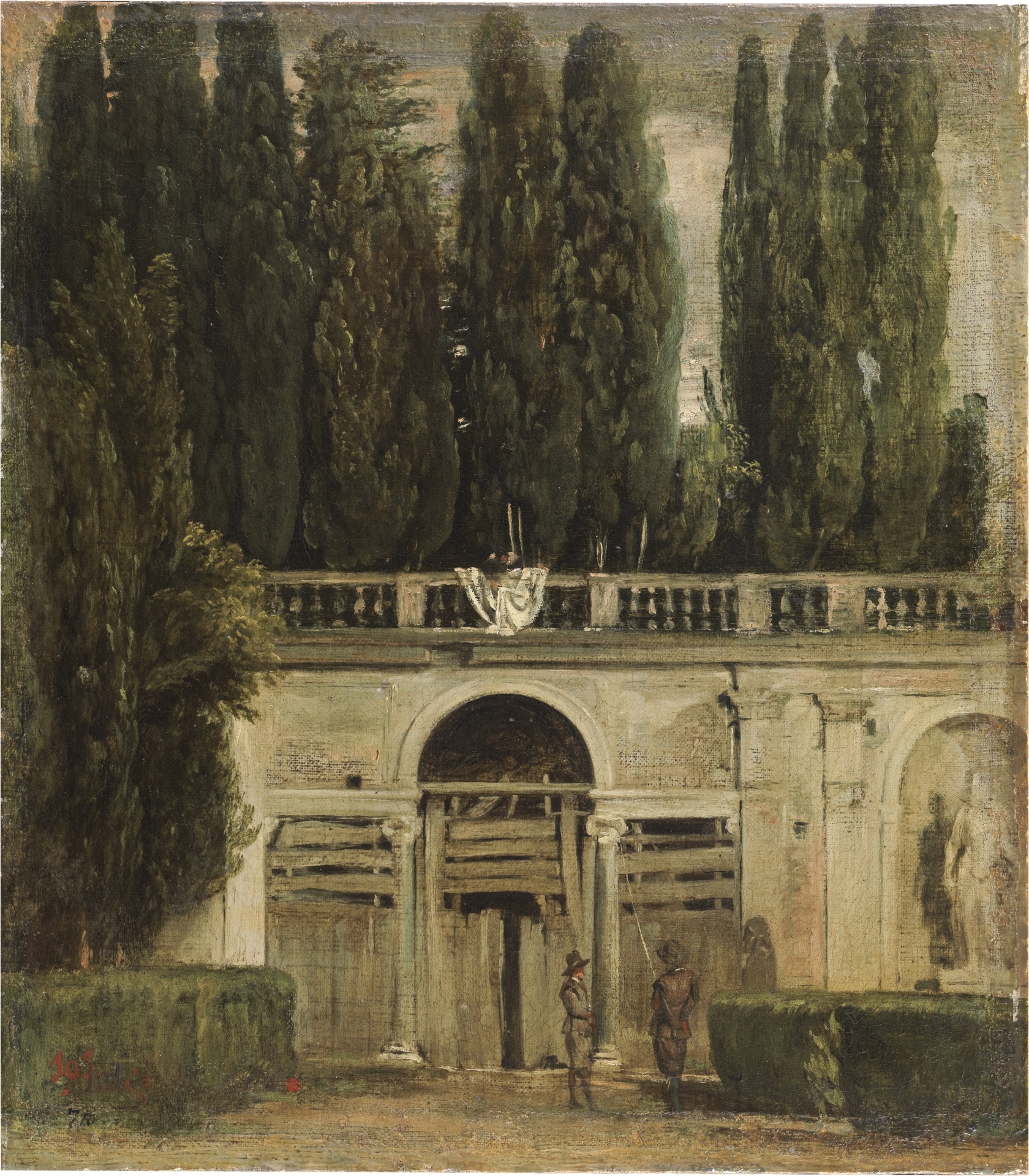 <p>Velázquez, <em>The Gardens of the Medici Gardens </em><span>-both- 1630.</span></p><ul><li><p>Velázquez did not have freedom to create whatever he wanted</p></li><li><p>Took care of party decorations, bought art in Italy because the king wanted to expand his collection</p></li><li><p>Two paintings, a pair, tiny</p></li><li><p>Kind of work he did without a commission</p></li><li><p>Among the first landscapes in the Spanish paintings</p></li><li><p>Figures are just occupying space, don’t tell / add to story</p></li><li><p>Interest in color and light, representing the outdoors</p></li></ul><p></p>