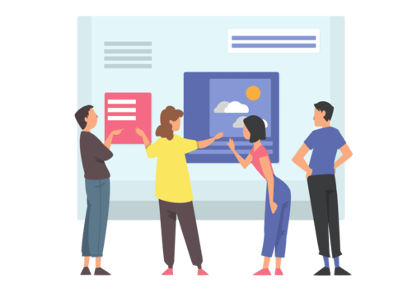 <p>related to interaction with people and objects in real space</p>