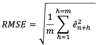 <p>– Essentially the sample standard deviation of the forecast error</p><p>– Choose model with smallest RMSE → Smaller is better</p>