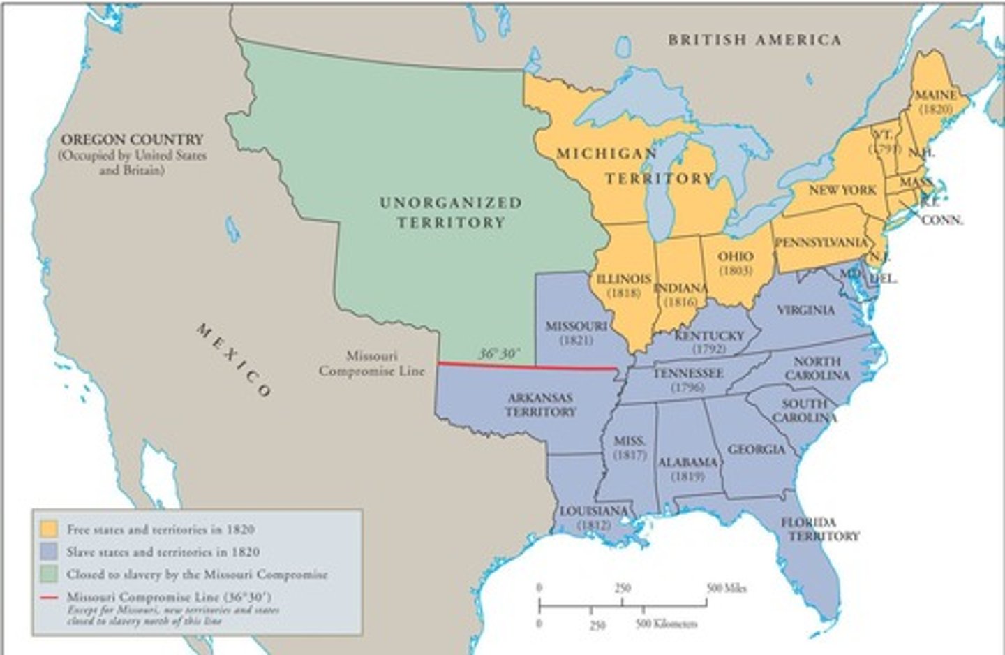 <p>A legislative agreement that attempted to balance the power between slave and free states.</p>