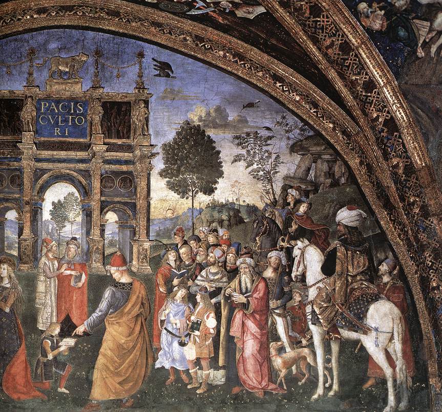 <p><span style="background-color: transparent;"><strong>Pinturicchio</strong></span></p><p><span style="background-color: transparent;"><em>Disputa di Santa Caterina</em> (1492-1494; Appartamento Borgia, Palazzo Apostolico, Città del Vaticano, Roma)</span></p>