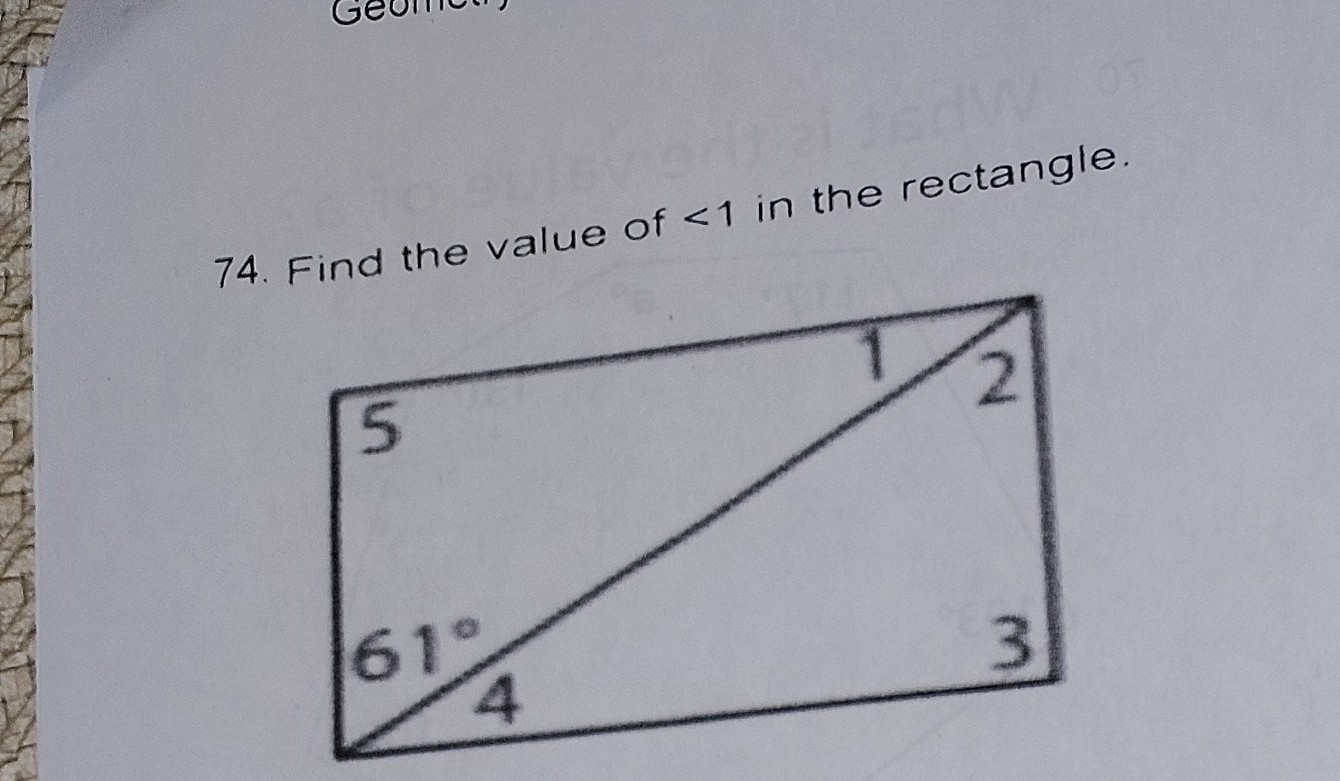 <p>Find the value of 1</p>