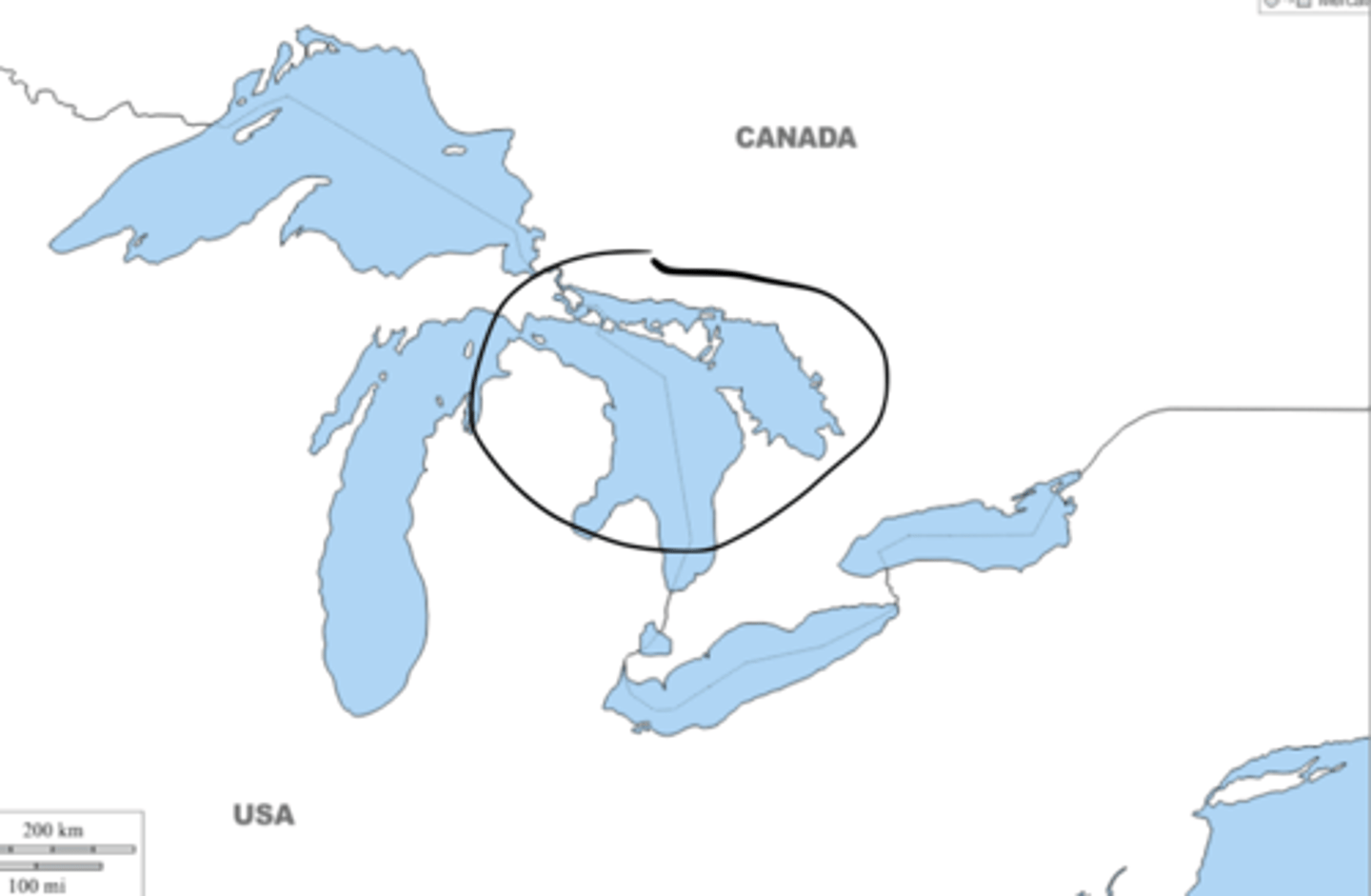 <p>One of the Great Lakes</p>