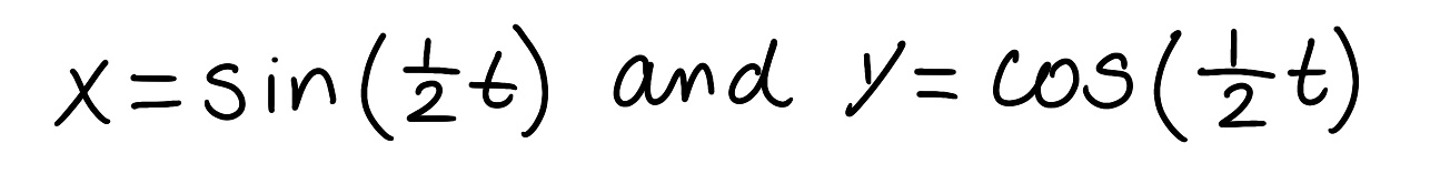 <p><span>Find the Cartesian equation, in terms of x or y, of the curve</span></p>