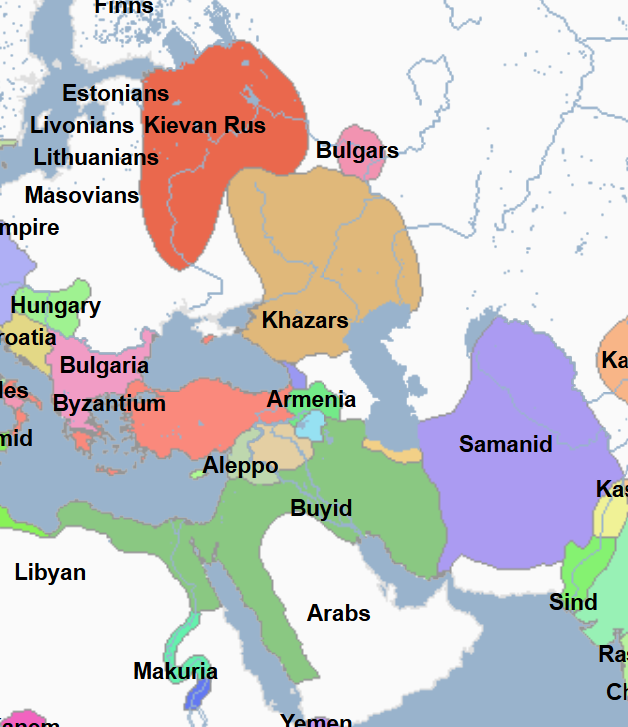 <p>600 - 969 - Khazar Khaganate (All Facts) </p>