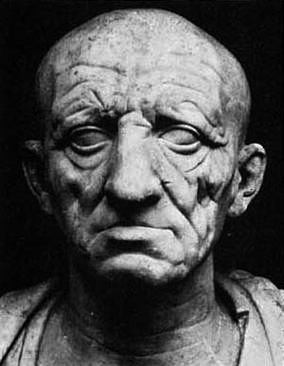 <p>-Republican Roman -c. 75-50 BCE -Marble -One of the fathers of a house -Shows imperfections</p>