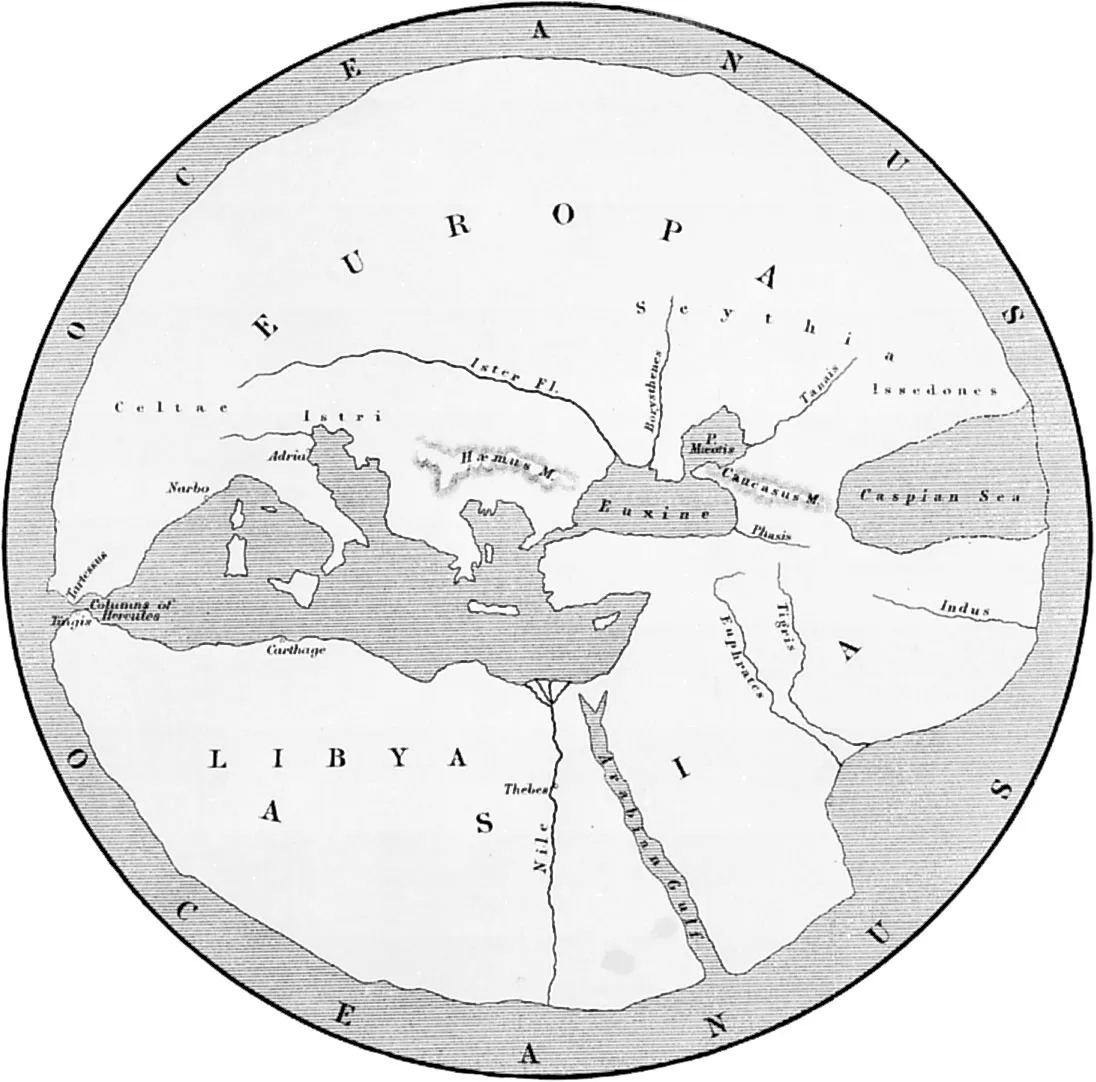 <ul><li><p><span>Geographer</span></p></li><li><p><span>Improved the map of </span>Anaximander<span>, which he saw as a disc encircled by </span>Oceanus</p></li></ul><p></p>