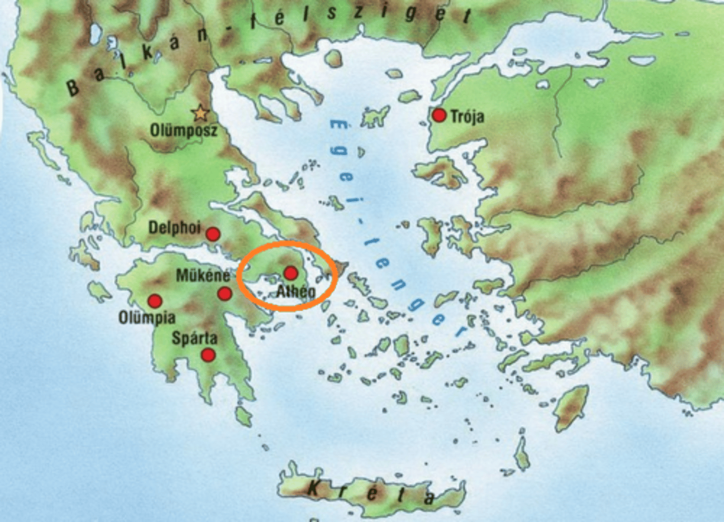 <p>Görög város Közép-Görögországban, az Attikai-félszigeten. Már az újkőkorban lakott volt, majd a mükénéi görög civilizáció idején fontos központ volt. A dór vándorlás idején hatalmát elvesztette. A Kr.e. 8. századtól erősödött meg újra. Kr.e. 508-ban Kleiszthenész reformjaival itt vezették be először a demokráciát. Az 5. századra Hellász legnagyobb kereskedelmi és kulturális központja lett, a görög-perzsa háborúk idején a görög erők egyik fő szervezője volt. Különösen flottája volt nagy. Az 5. század végén a peloponnészoszi háborúban (Kr.e. 431-404) hatalmát elvesztette Spártával szemben, de továbbra is kulturális-oktatási központ maradt. A 4. század végétől makedón, majd a 2. század közepétől római fennhatóság alatt állt a város. Kulturális szerepének a kereszténység elterjedése vetett véget. A középkorban a Bizánci Birodalomhoz tartozott, majd az Oszmán Birodalom foglalta el. A török uralom alatt a település hanyatlásnak indult, háborúk pusztították Athén a 19. század közepe, Görögország felszabadulása óta Görögország fővárosa.</p>