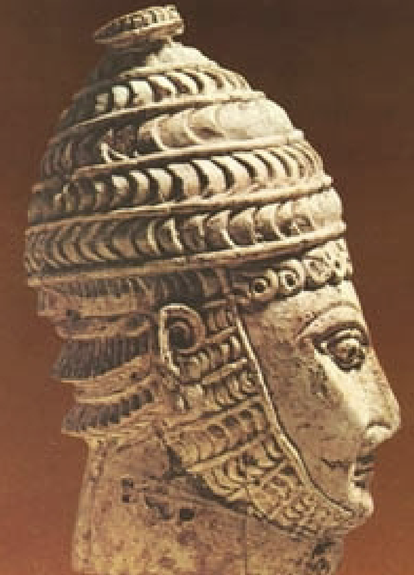 <p>Boar’s tooth helmet</p>