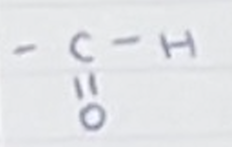 <p>Group- =O and H</p><p>Butanal </p>