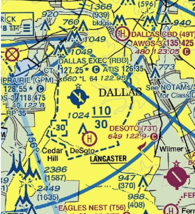 <p><span>(Refer to FAA-CT-8080-2H, Figure 25, Area 3.) The floor of Class B airspace at Dallas Executive (RBD) is</span></p>