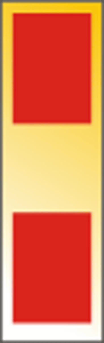 <p>1 gold bar, 2 red squares W-1</p>
