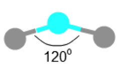2 bonds
1 lone pairs