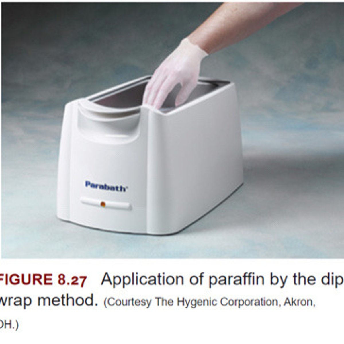 <p>Wax meant to insulate hand and warm instead of hot pack. Usually wrap in plastic and mitts to help keep the heat in.</p>