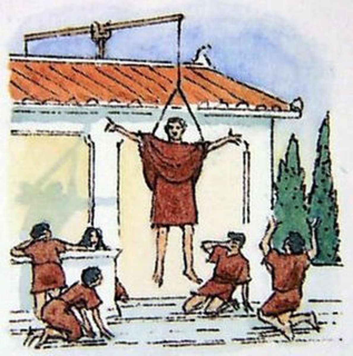 <p>1. the machine that lowered "god" from above Shakespeare's stage 2. when a god (or other) comes into a complicated plot and fixes everything/saves heroes without foreshadowing</p>