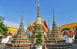 <ul><li><p>Temple of Reclining Buddha</p></li><li><p>Thailand</p></li></ul><p></p>