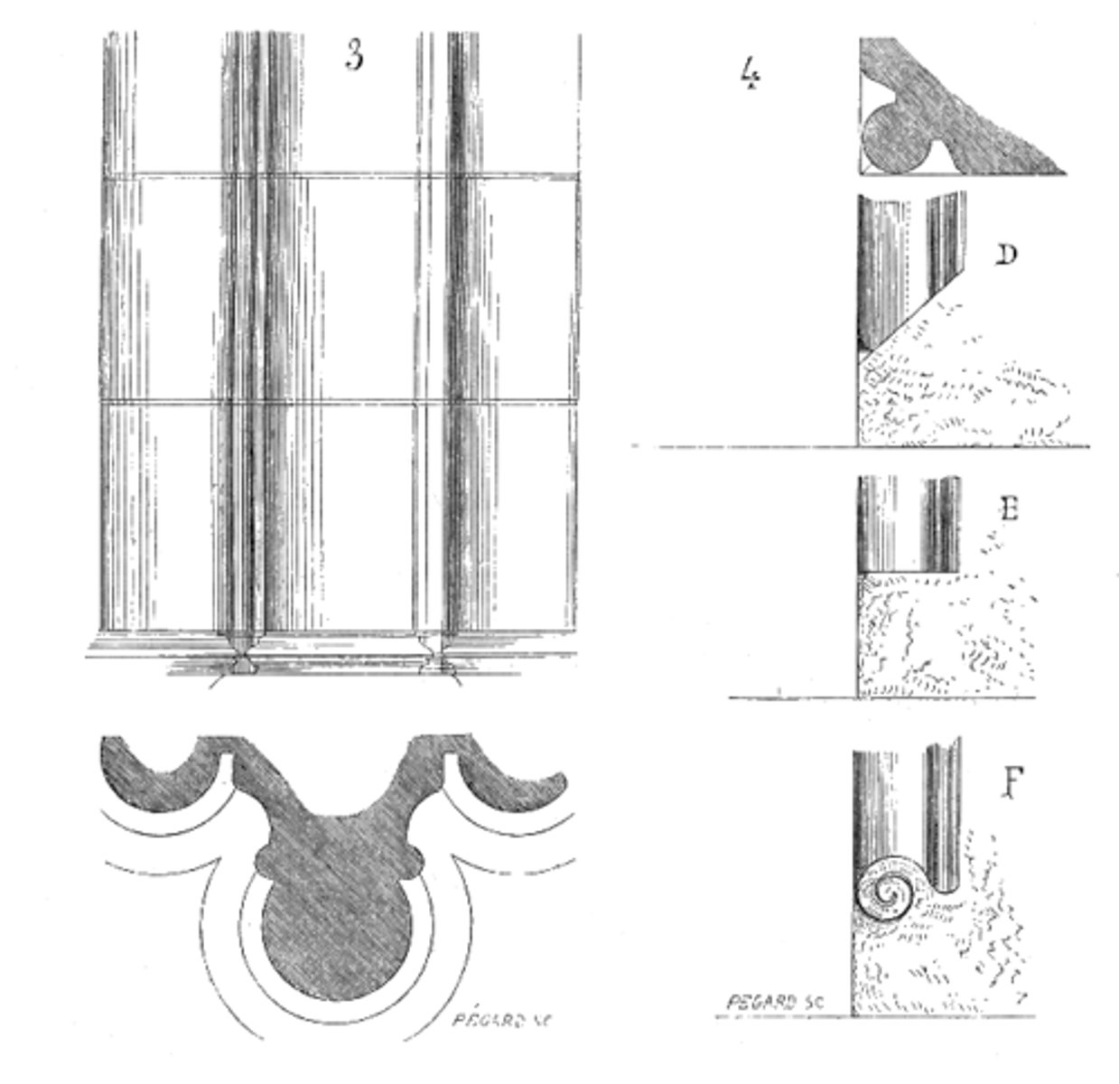 <p>A small convex molding with semi-circular contours.</p>